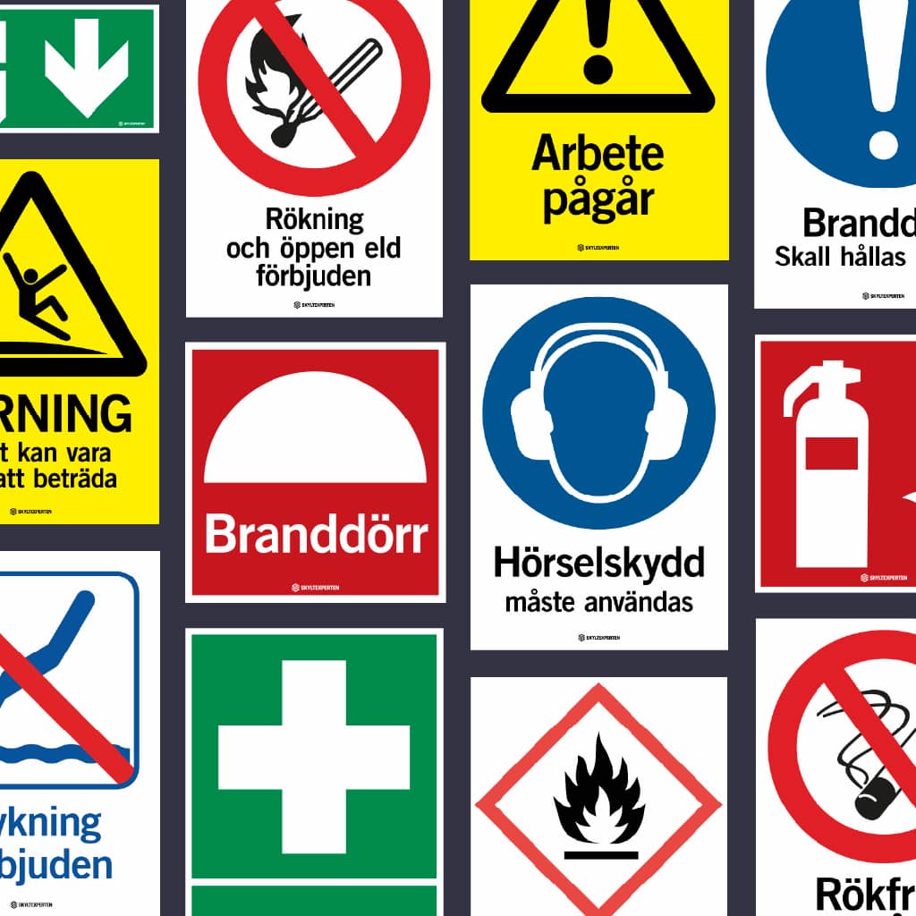 Arbetsmiljöskyltar